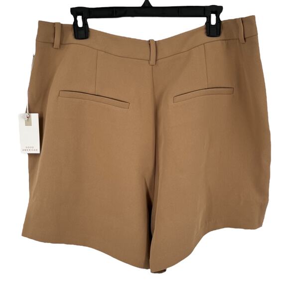 Good American shorts Luxe suiting trouser shorts brown size 15 - Picture 5 of 5